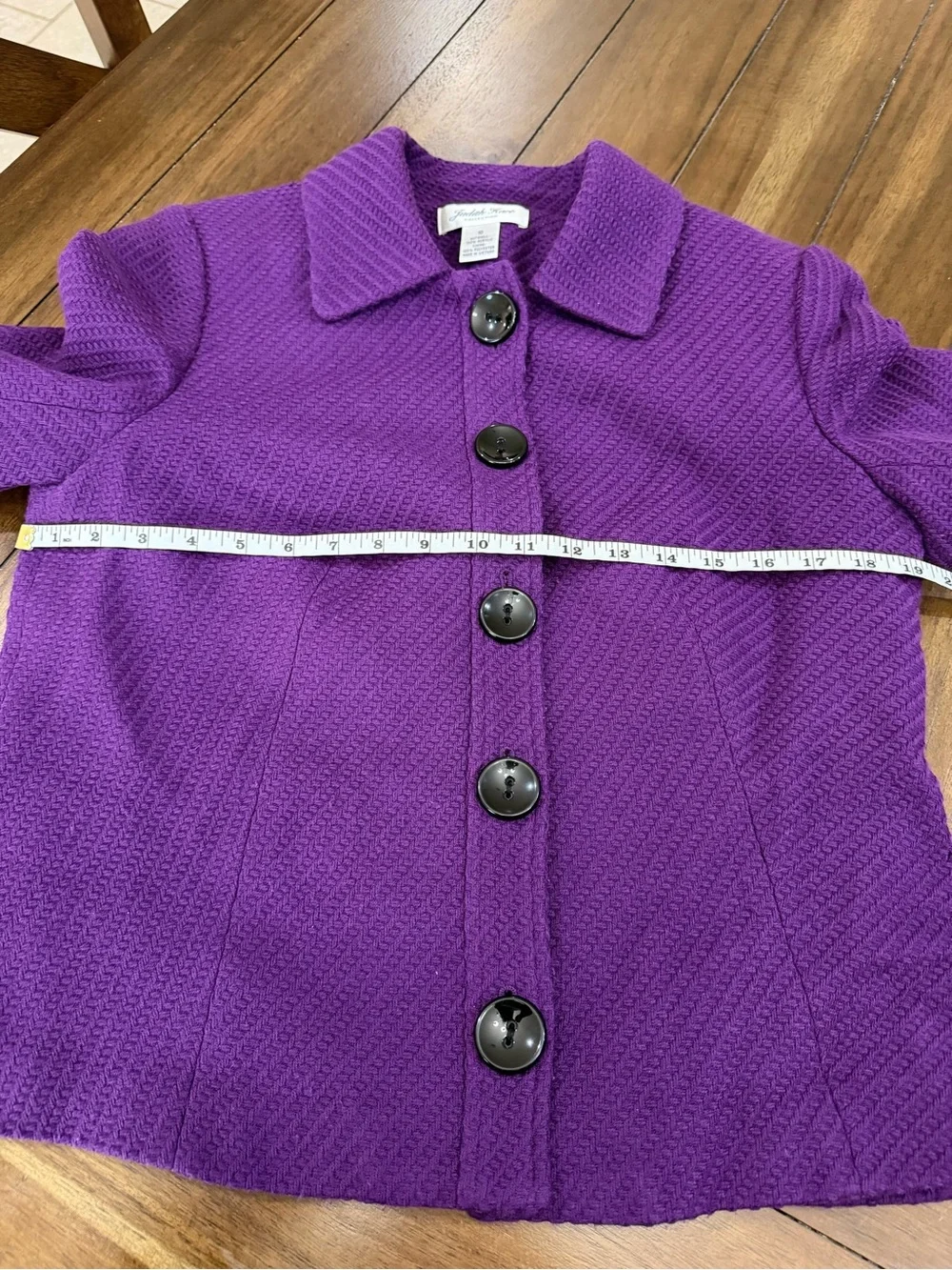 Judith Hart Collection Purple Textured Blazer Jacket Size 10 Vintage